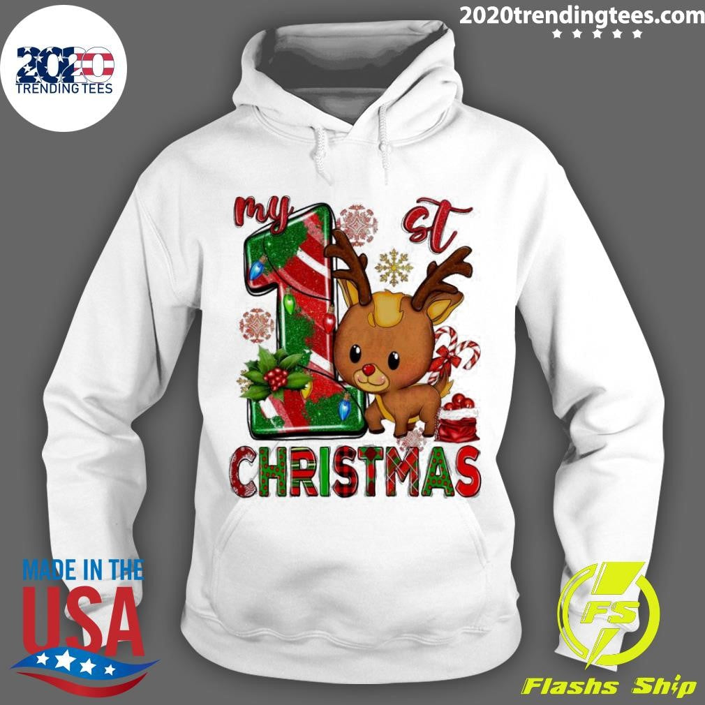 Nice Baby Reindeer My First Christmas - Adult & Kids T-Shirts, Sweatshirts & Hoodies apparel design preview 2