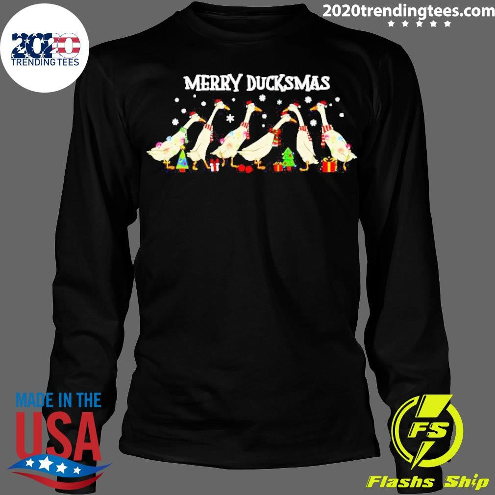 Nice Ducks Merry Ducksmas Christmas - Adult & Kids T-Shirts, Sweatshirts & Hoodies apparel design preview 4