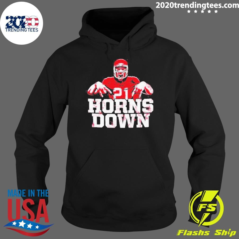 Nice Emmanuel Crawford Horns Down - Adult & Kids T-Shirts, Sweatshirts & Hoodies apparel design preview 2