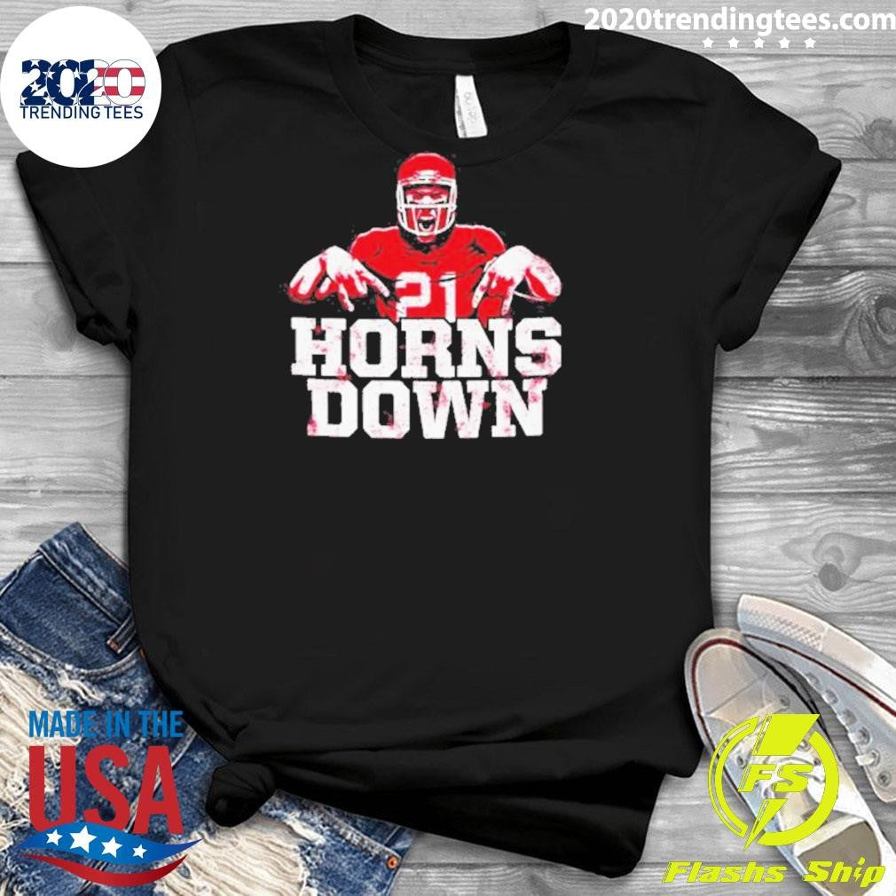 Nice Emmanuel Crawford Horns Down - Adult & Kids T-Shirts, Sweatshirts & Hoodies apparel design preview 3