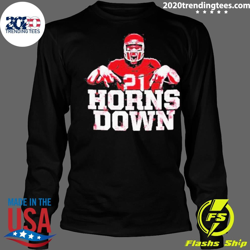 Nice Emmanuel Crawford Horns Down - Adult & Kids T-Shirts, Sweatshirts & Hoodies apparel design preview 4