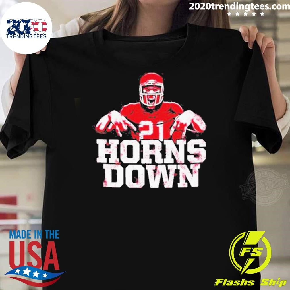 Nice Emmanuel Crawford Horns Down - Adult & Kids T-Shirts, Sweatshirts & Hoodies apparel design preview 1