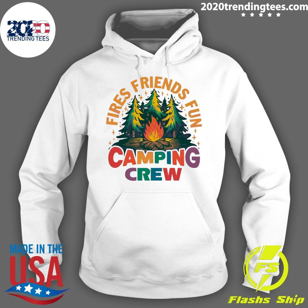 Nice Fires Friends Fun Camping Crew Retro - Adult & Kids T-Shirts, Sweatshirts & Hoodies apparel design preview 2