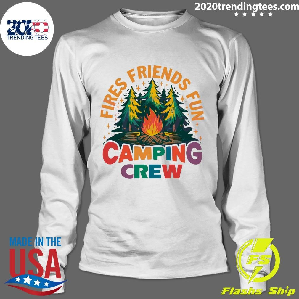 Nice Fires Friends Fun Camping Crew Retro - Adult & Kids T-Shirts, Sweatshirts & Hoodies apparel design preview 4