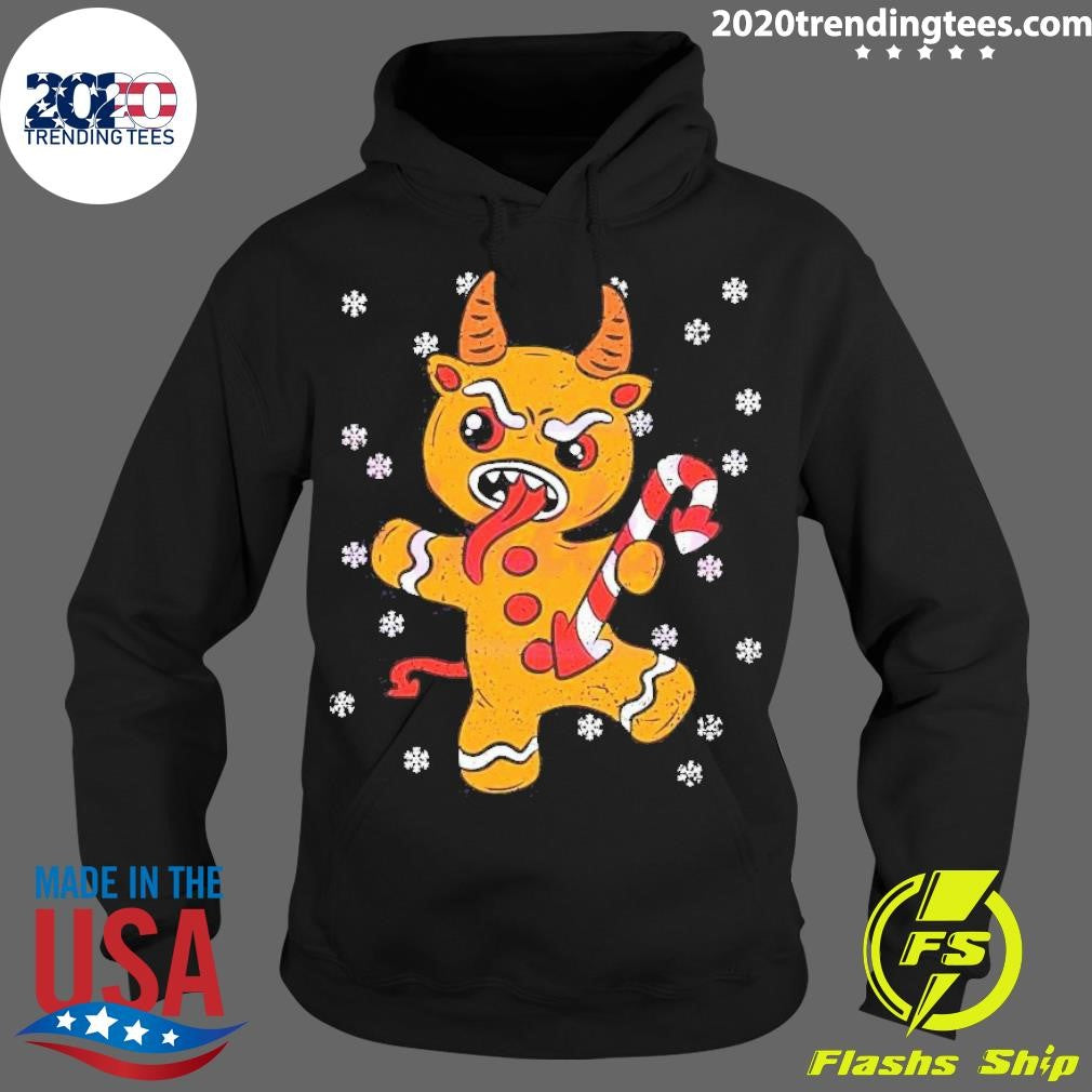 Nice Gingerbread Man Krampus Christmas - Adult & Kids T-Shirts, Sweatshirts & Hoodies apparel design preview 2