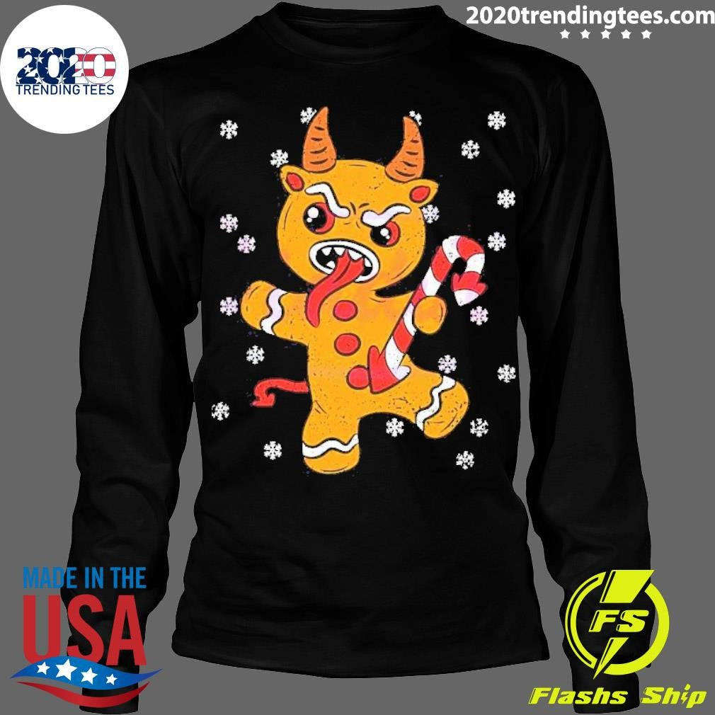 Nice Gingerbread Man Krampus Christmas - Adult & Kids T-Shirts, Sweatshirts & Hoodies apparel design preview 4