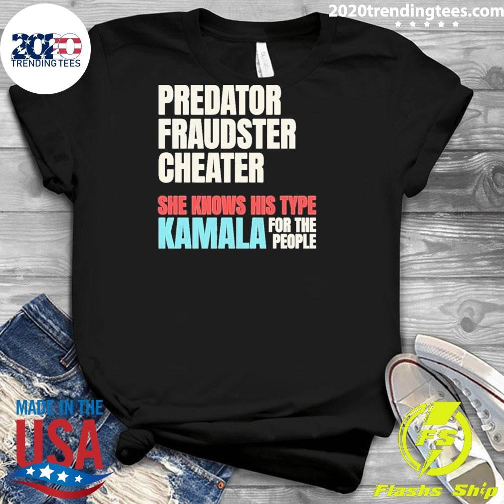 Nice Kamala Harris She Knows His Type 2024 - Adult & Kids T-Shirts, Sweatshirts & Hoodies apparel design preview 3