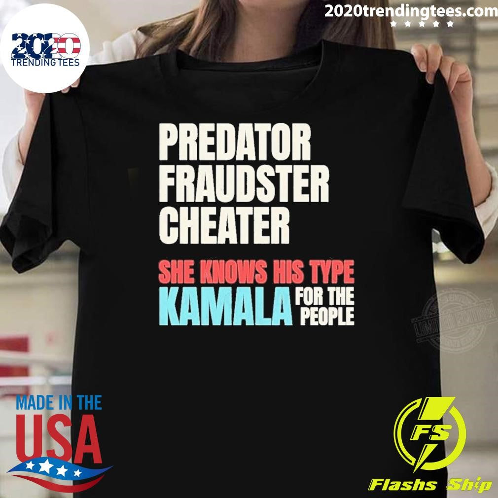 Nice Kamala Harris She Knows His Type 2024 - Adult & Kids T-Shirts, Sweatshirts & Hoodies apparel design preview 1