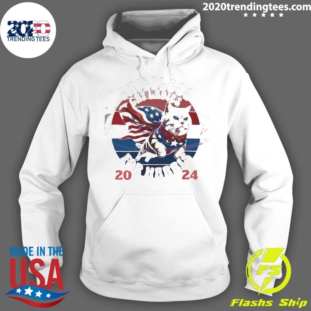 Nice Ladies For Harris 2024 Election Childless Cat - Adult & Kids T-Shirts, Sweatshirts & Hoodies apparel design preview 2