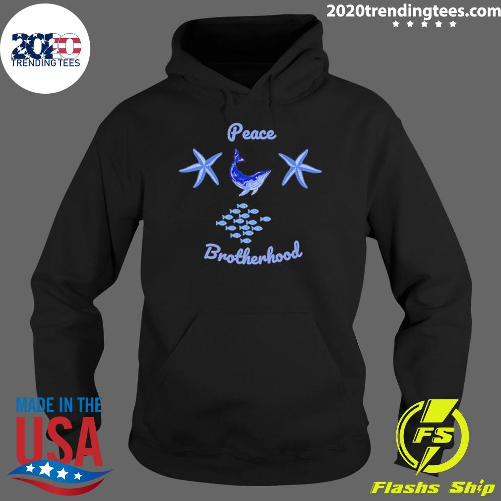 Nice Ocean Creatures Happy Life Peace Brotherhood - Adult & Kids T-Shirts, Sweatshirts & Hoodies apparel design preview 2