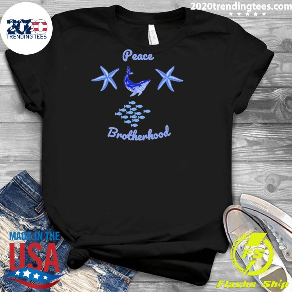 Nice Ocean Creatures Happy Life Peace Brotherhood - Adult & Kids T-Shirts, Sweatshirts & Hoodies apparel design preview 3
