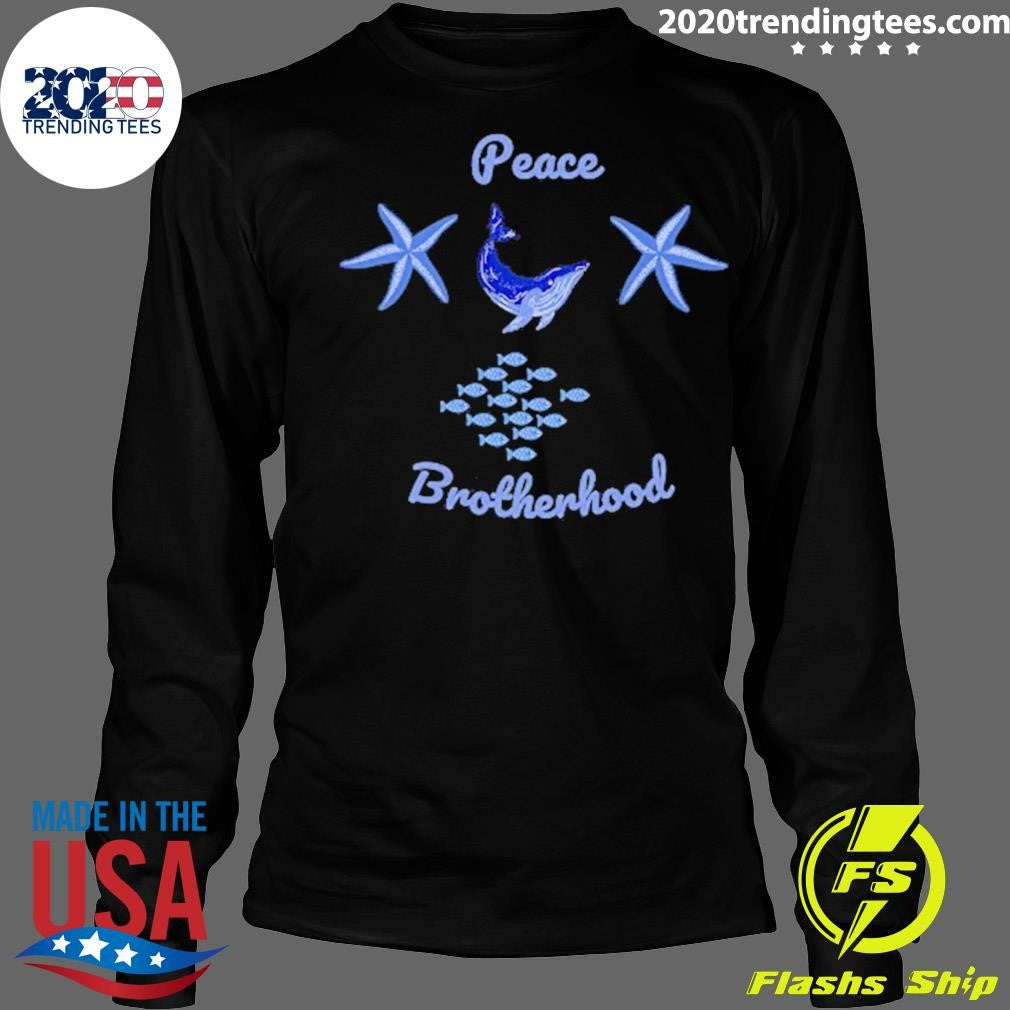 Nice Ocean Creatures Happy Life Peace Brotherhood - Adult & Kids T-Shirts, Sweatshirts & Hoodies apparel design preview 4