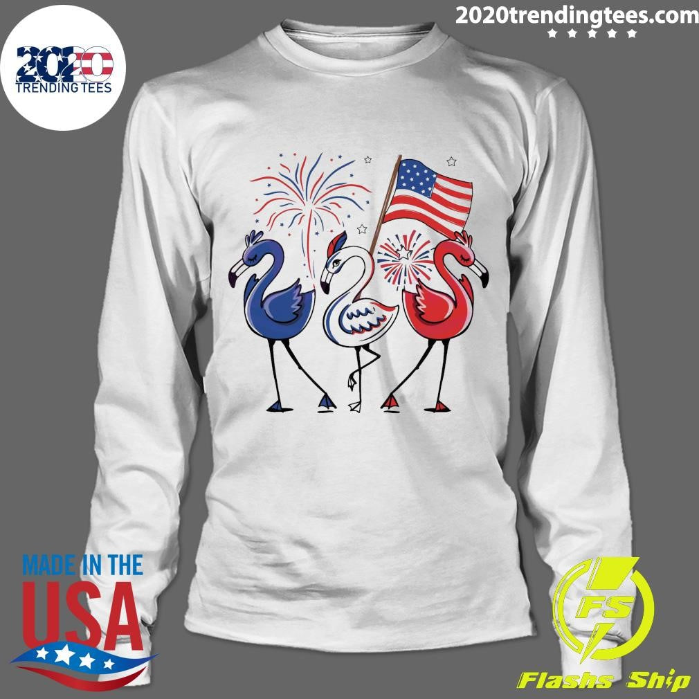 Nice Patriotic Flamingo American Flag 4th Of July - Adult & Kids T-Shirts, Sweatshirts & Hoodies apparel design preview 4