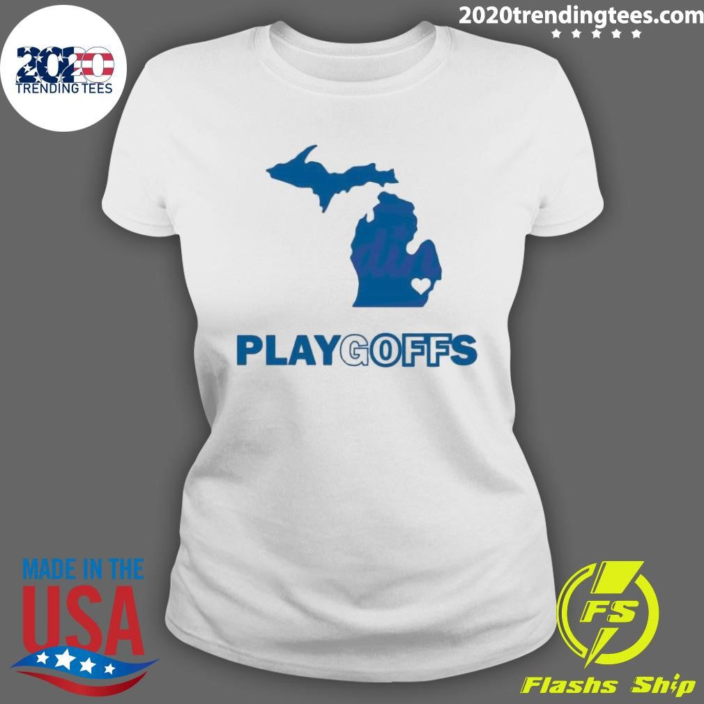 Nice PlayGoffs Detroit Lions Playoffs Jared Goff - Adult & Kids T-Shirts, Sweatshirts & Hoodies apparel design preview 3