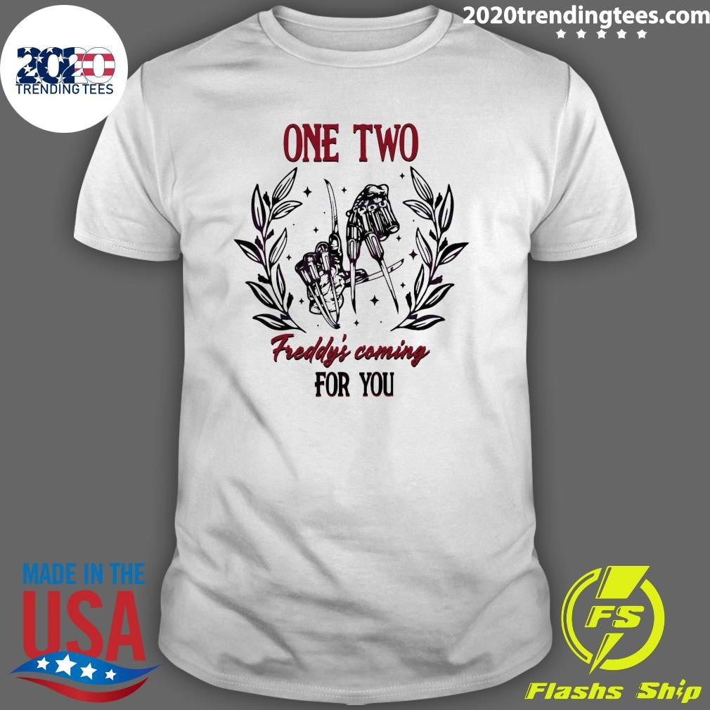 Nice Retro One Two Freddy's Coming For You - Adult & Kids T-Shirts, Sweatshirts & Hoodies apparel design preview 1