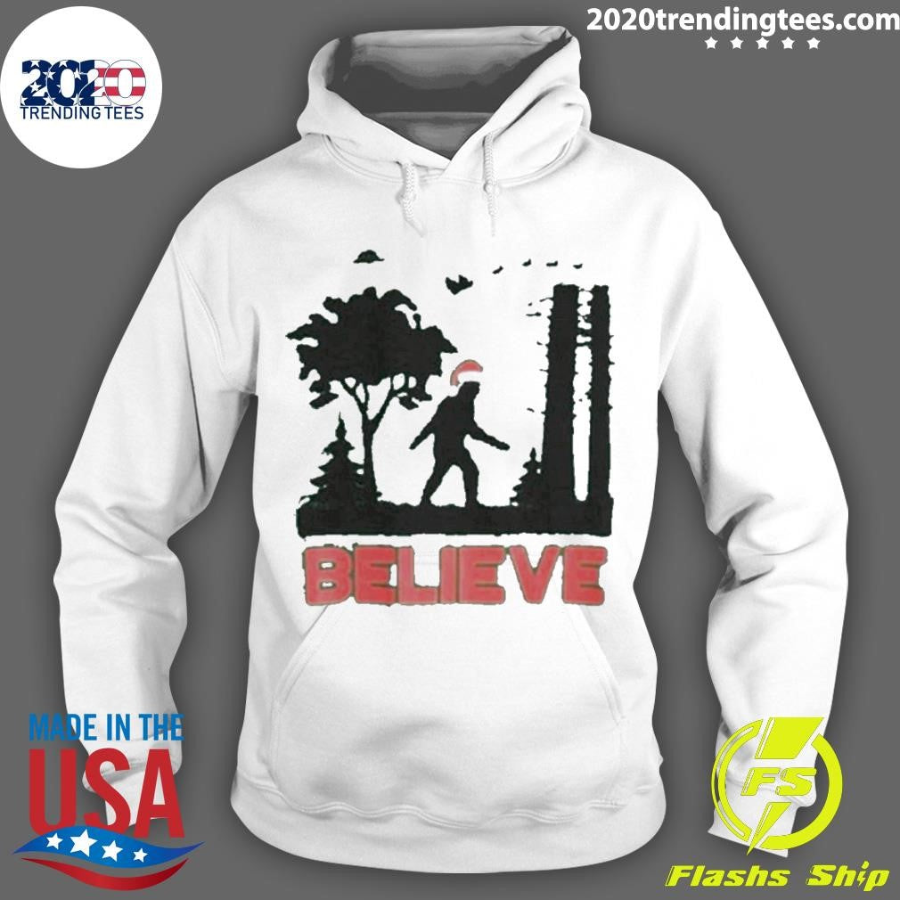 Nice Santasquatch Believe - Adult & Kids T-Shirts, Sweatshirts & Hoodies apparel design preview 2