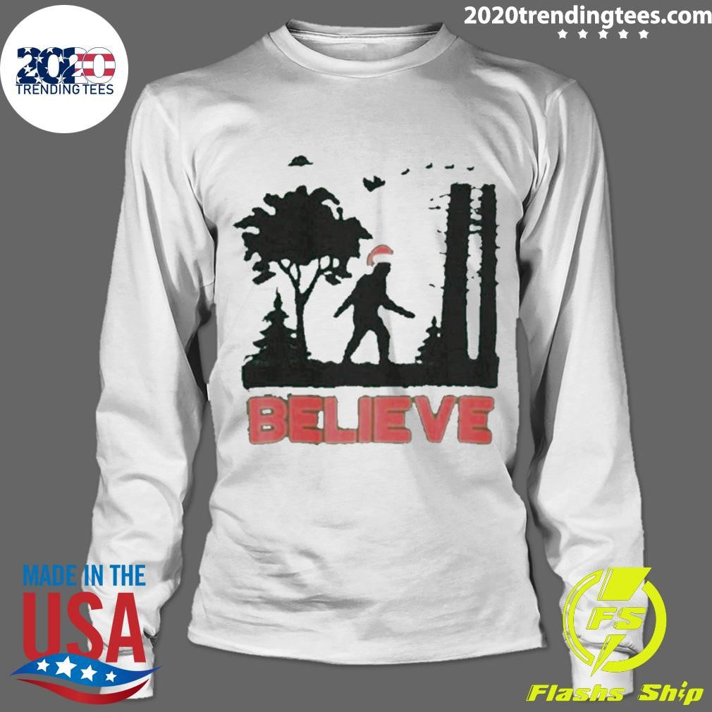 Nice Santasquatch Believe - Adult & Kids T-Shirts, Sweatshirts & Hoodies apparel design preview 4