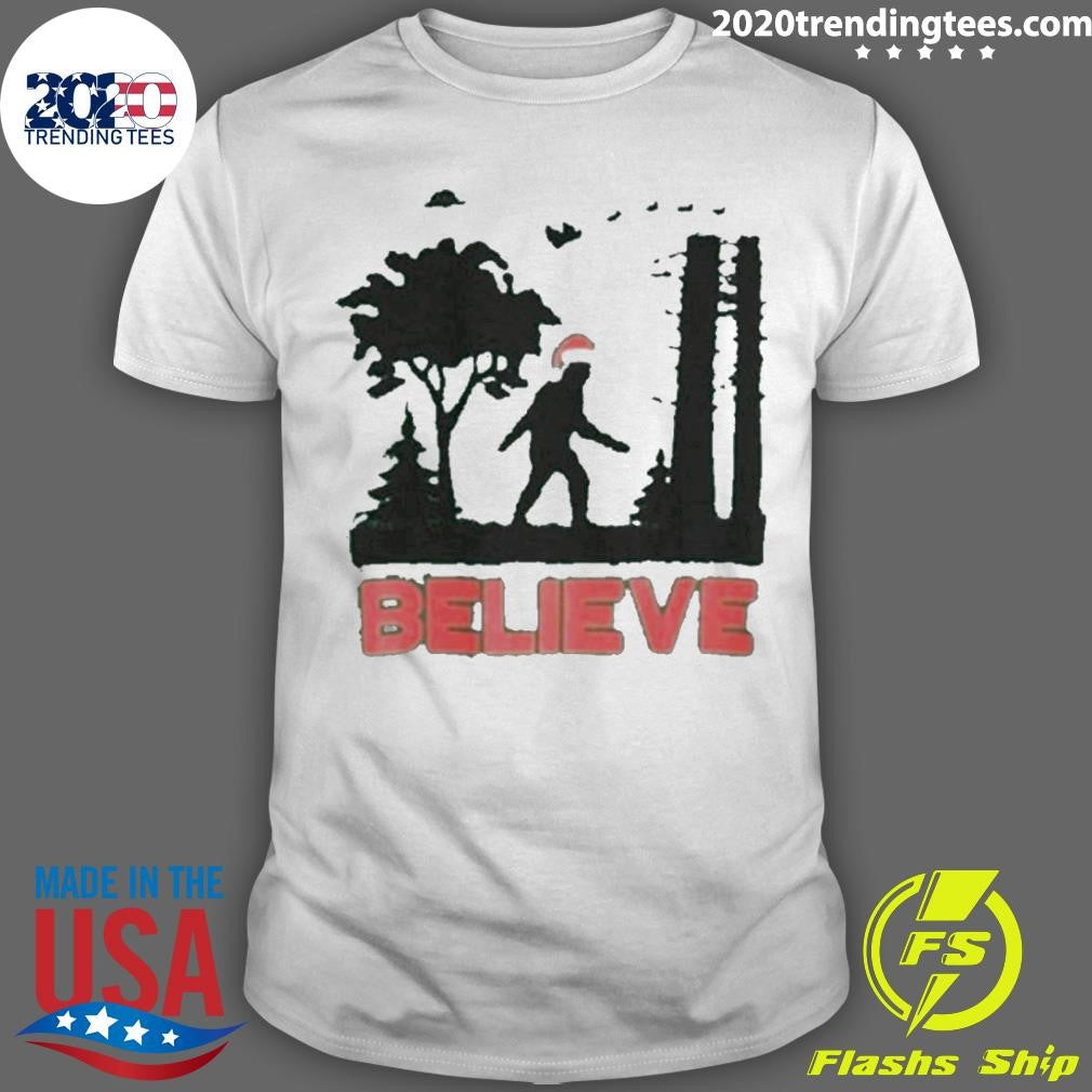 Nice Santasquatch Believe - Adult & Kids T-Shirts, Sweatshirts & Hoodies apparel design preview 1