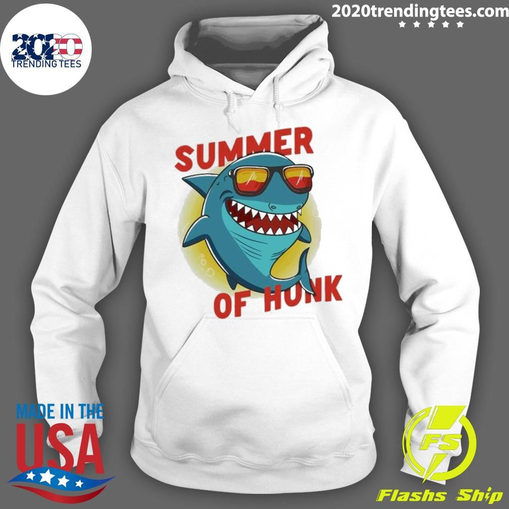 Nice Shark Summer Of Hunk 2024 - Adult & Kids T-Shirts, Sweatshirts & Hoodies apparel design preview 2