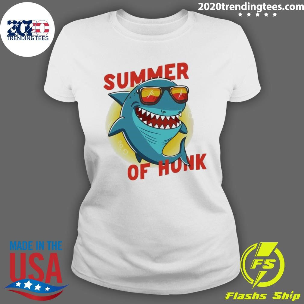 Nice Shark Summer Of Hunk 2024 - Adult & Kids T-Shirts, Sweatshirts & Hoodies apparel design preview 3
