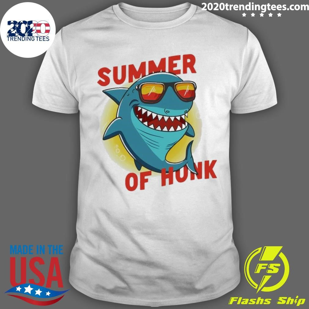 Nice Shark Summer Of Hunk 2024 - Adult & Kids T-Shirts, Sweatshirts & Hoodies apparel design preview 1