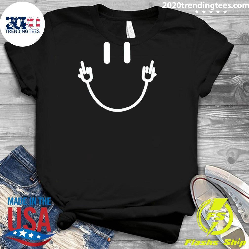 Nice Smile Face Middle Finger - Adult & Kids T-Shirts, Sweatshirts & Hoodies apparel design preview 3