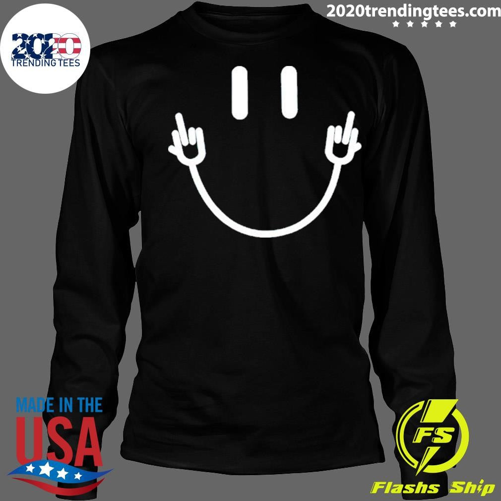 Nice Smile Face Middle Finger - Adult & Kids T-Shirts, Sweatshirts & Hoodies apparel design preview 4