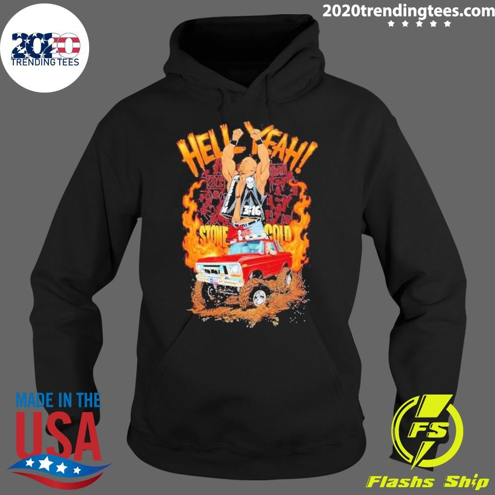 Nice Sp X Wwe Steve Austin Hell Yeah - Adult & Kids T-Shirts, Sweatshirts & Hoodies apparel design preview 2