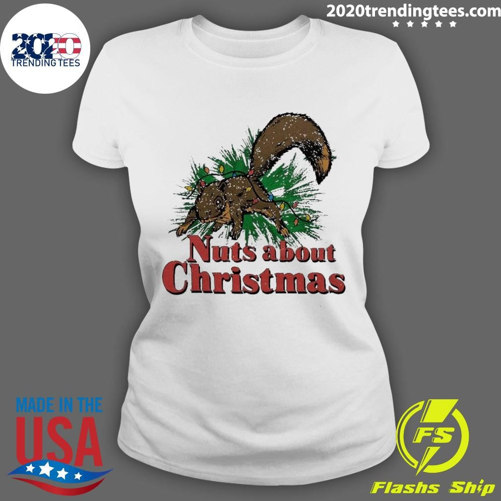 Nice Nuts About Christmas Squirrel Vacation - Adult & Kids T-Shirts, Sweatshirts & Hoodies apparel design preview 3