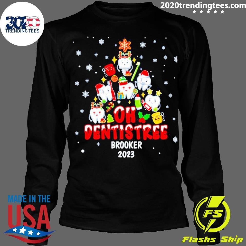 Nice Teeth Christmas Tree Oh Dentistree - Adult & Kids T-Shirts, Sweatshirts & Hoodies apparel design preview 4