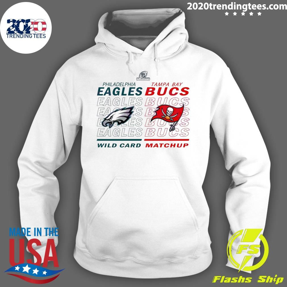 Nice Wild Card Matchup Eagles vs Buccaneers 2024 - Adult & Kids T-Shirts, Sweatshirts & Hoodies apparel design preview 2