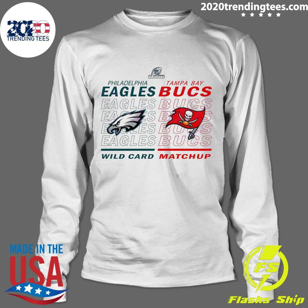 Nice Wild Card Matchup Eagles vs Buccaneers 2024 - Adult & Kids T-Shirts, Sweatshirts & Hoodies apparel design preview 4