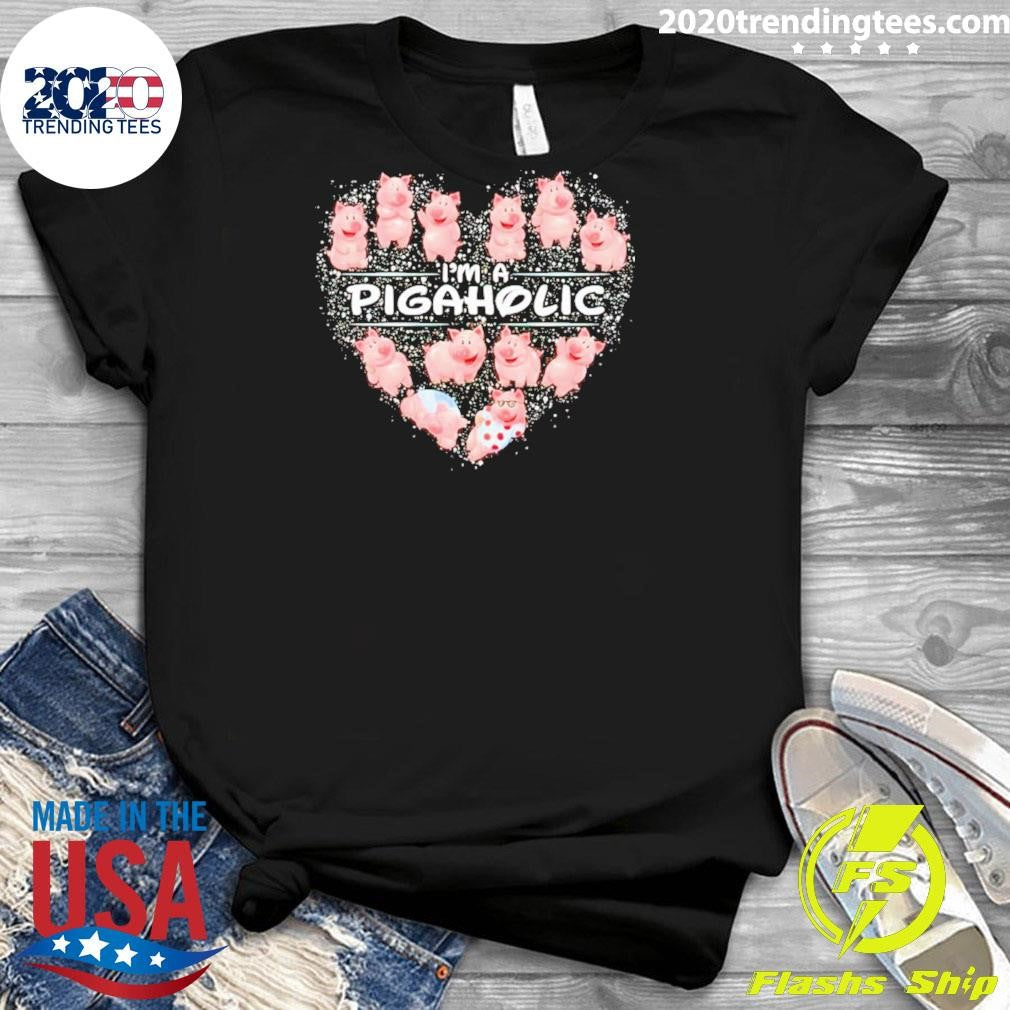Nice i'm A Pig Aholic - Adult & Kids T-Shirts, Sweatshirts & Hoodies apparel design preview 3