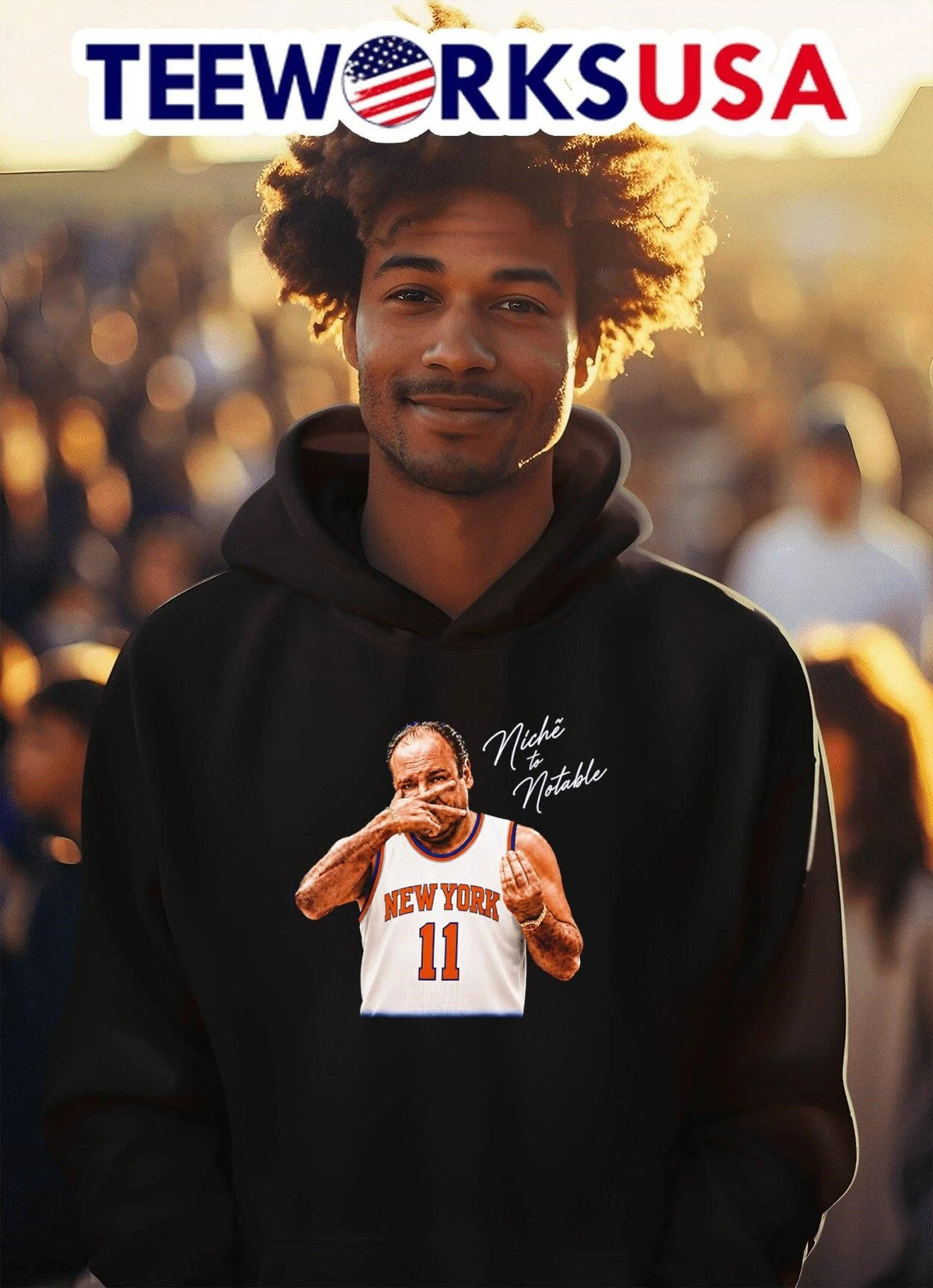 Niche to Notable Tony Soprano New York Knicks 11 - Adult & Kids T-Shirts, Sweatshirts & Hoodies apparel design preview 2