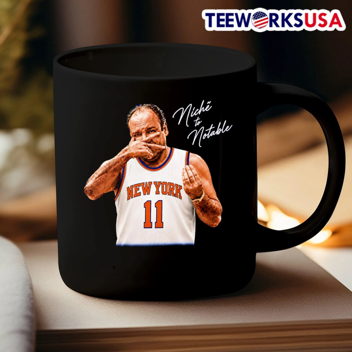 Niche to Notable Tony Soprano New York Knicks 11 - Adult & Kids T-Shirts, Sweatshirts & Hoodies apparel design preview 3