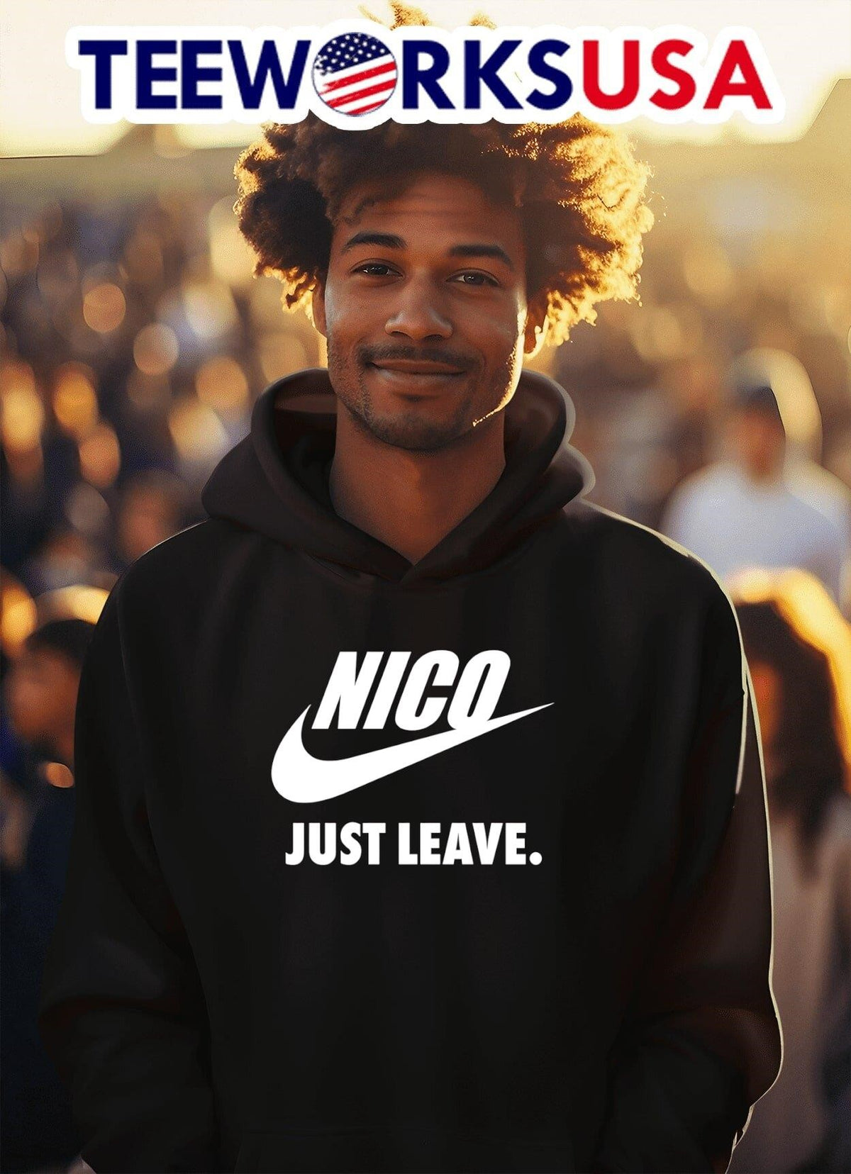 Nico just leave - Adult & Kids T-Shirts, Sweatshirts & Hoodies apparel design preview 2