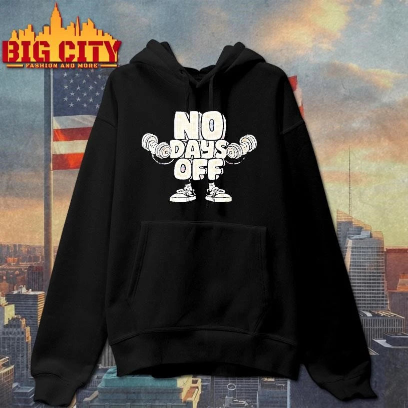 No Days Off Lifting Weightlifting Graphic - Adult & Kids T-Shirts, Sweatshirts & Hoodies apparel design preview 2