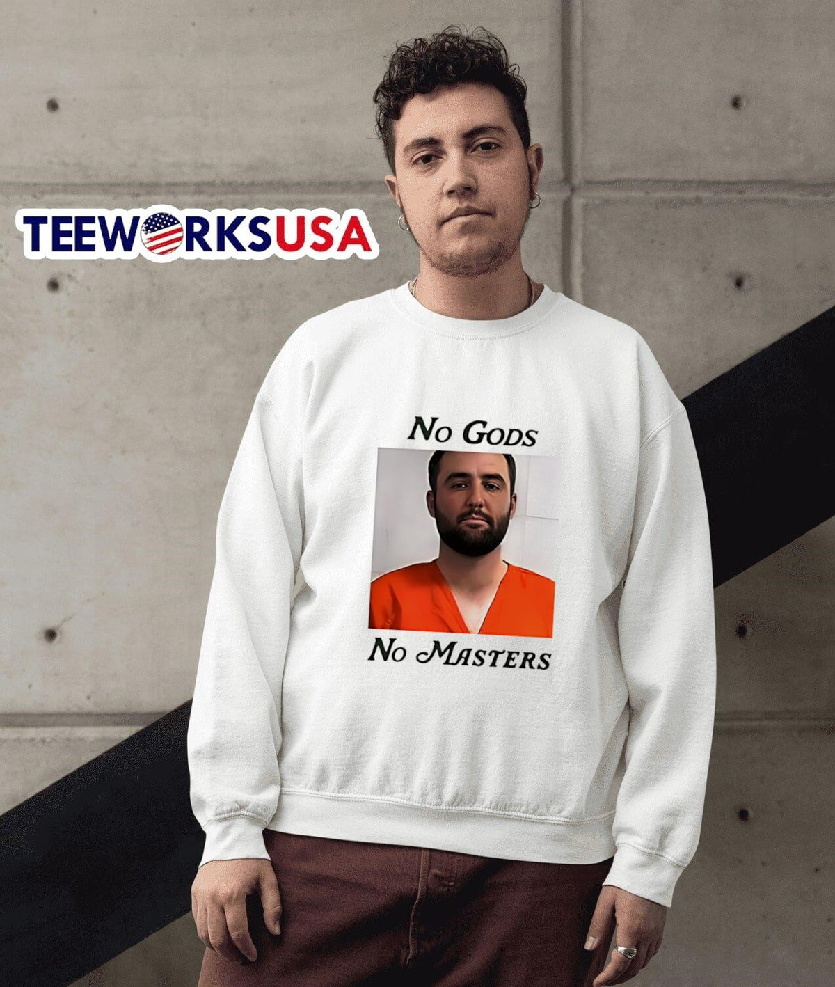No God Masters Scottie Scheffler Mugshot - Adult & Kids T-Shirts, Sweatshirts & Hoodies apparel design preview 3