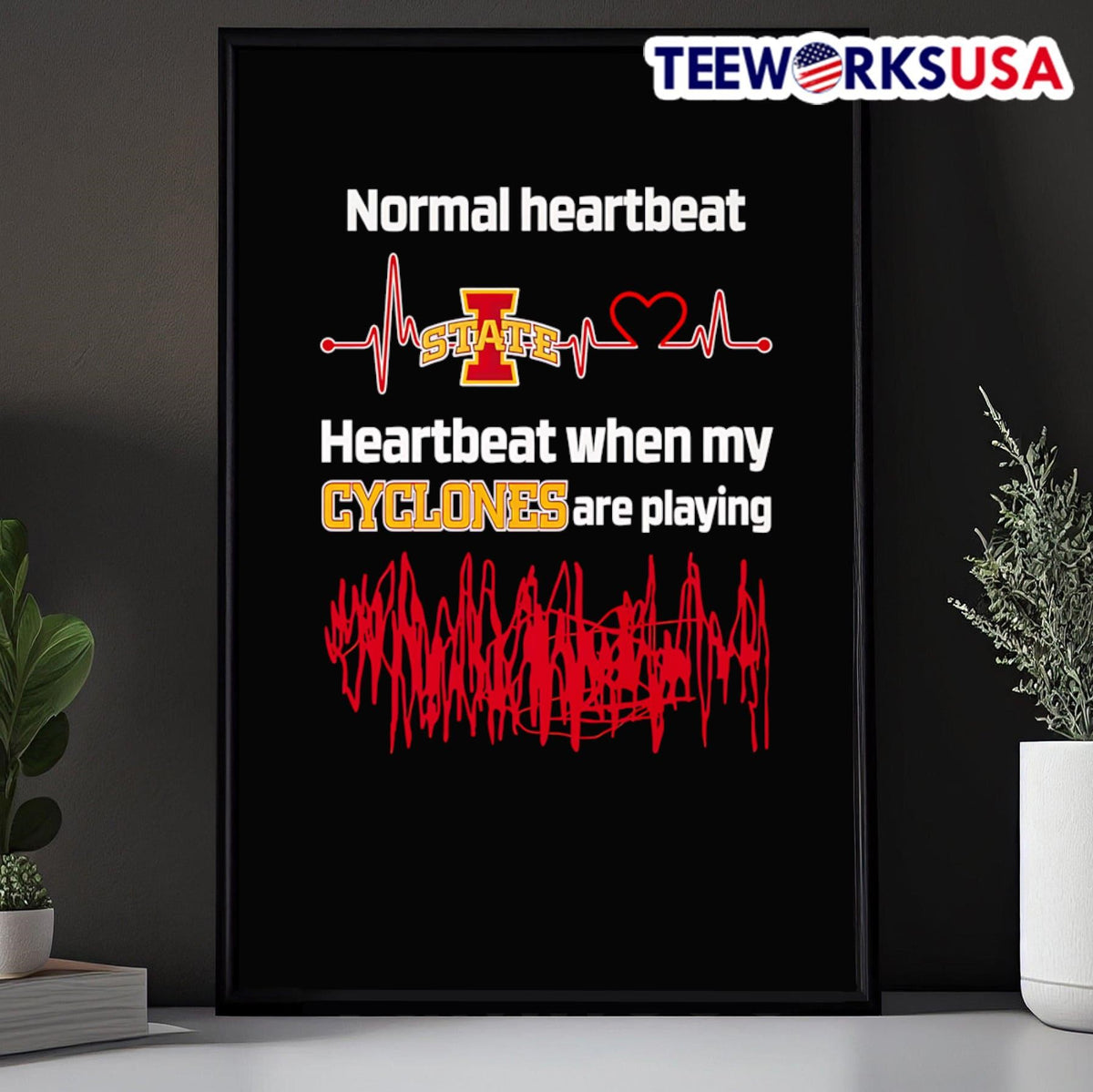 Normal heartbeat when my Cyclones are playing - Adult & Kids T-Shirts, Sweatshirts & Hoodies apparel design preview 5