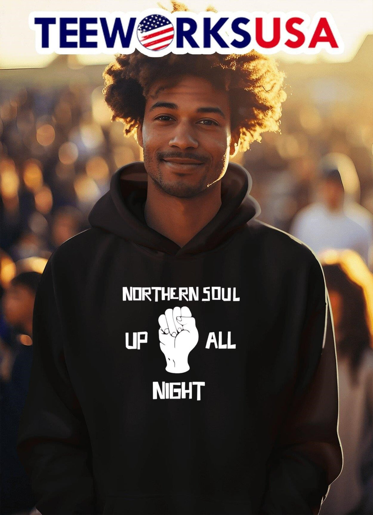 Northern soul up all night - Adult & Kids T-Shirts, Sweatshirts & Hoodies apparel design preview 2