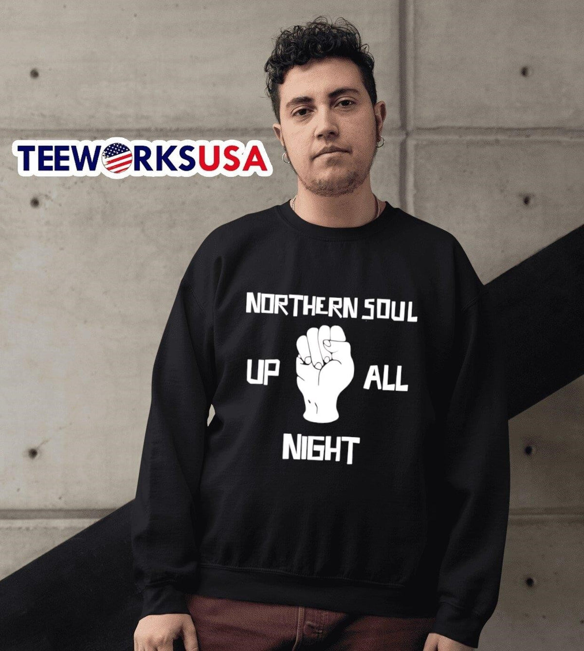 Northern soul up all night - Adult & Kids T-Shirts, Sweatshirts & Hoodies apparel design preview 6