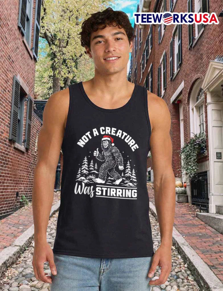 Not a Creature Was Stirring Bigfoot Christmas - Adult & Kids T-Shirts, Sweatshirts & Hoodies apparel design preview 6