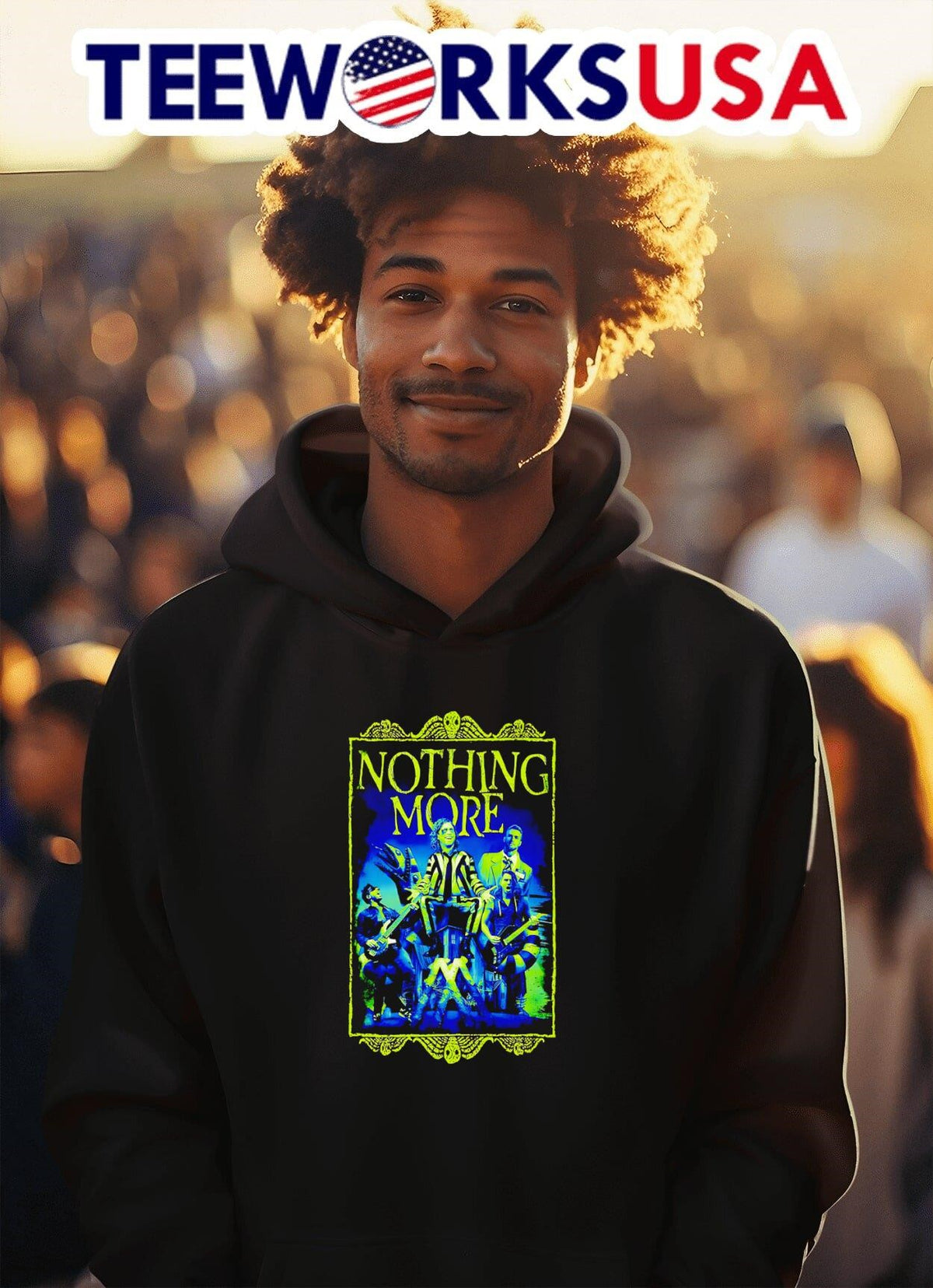 Nothing More band Beetlejuice - Adult & Kids T-Shirts, Sweatshirts & Hoodies apparel design preview 2