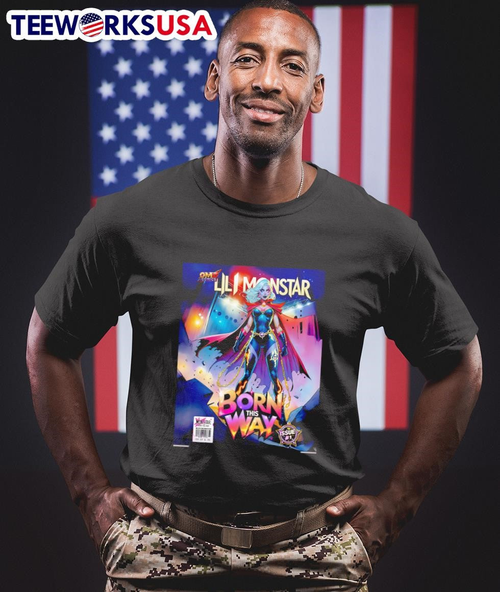 OMD Comics Lili Monsta born this way - Adult & Kids T-Shirts, Sweatshirts & Hoodies apparel design preview 1