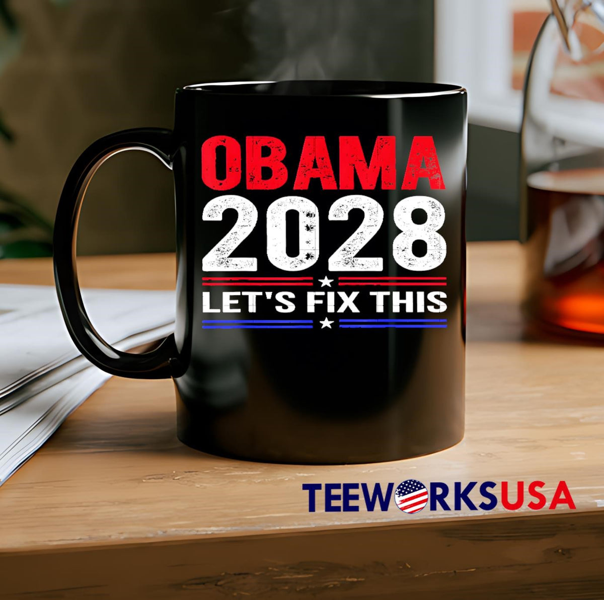 Obama 2028 Let's Fix This - Adult & Kids T-Shirts, Sweatshirts & Hoodies apparel design preview 2