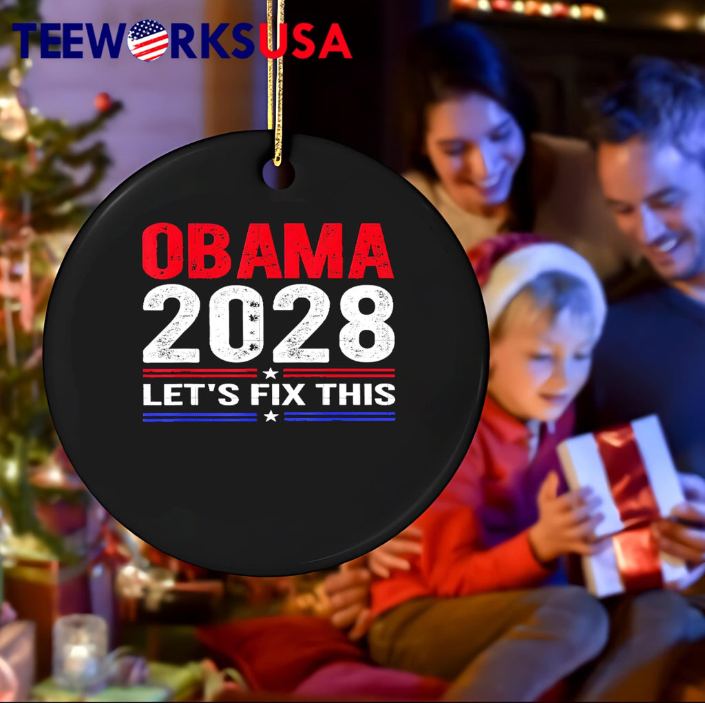 Obama 2028 Let's Fix This - Adult & Kids T-Shirts, Sweatshirts & Hoodies apparel design preview 4