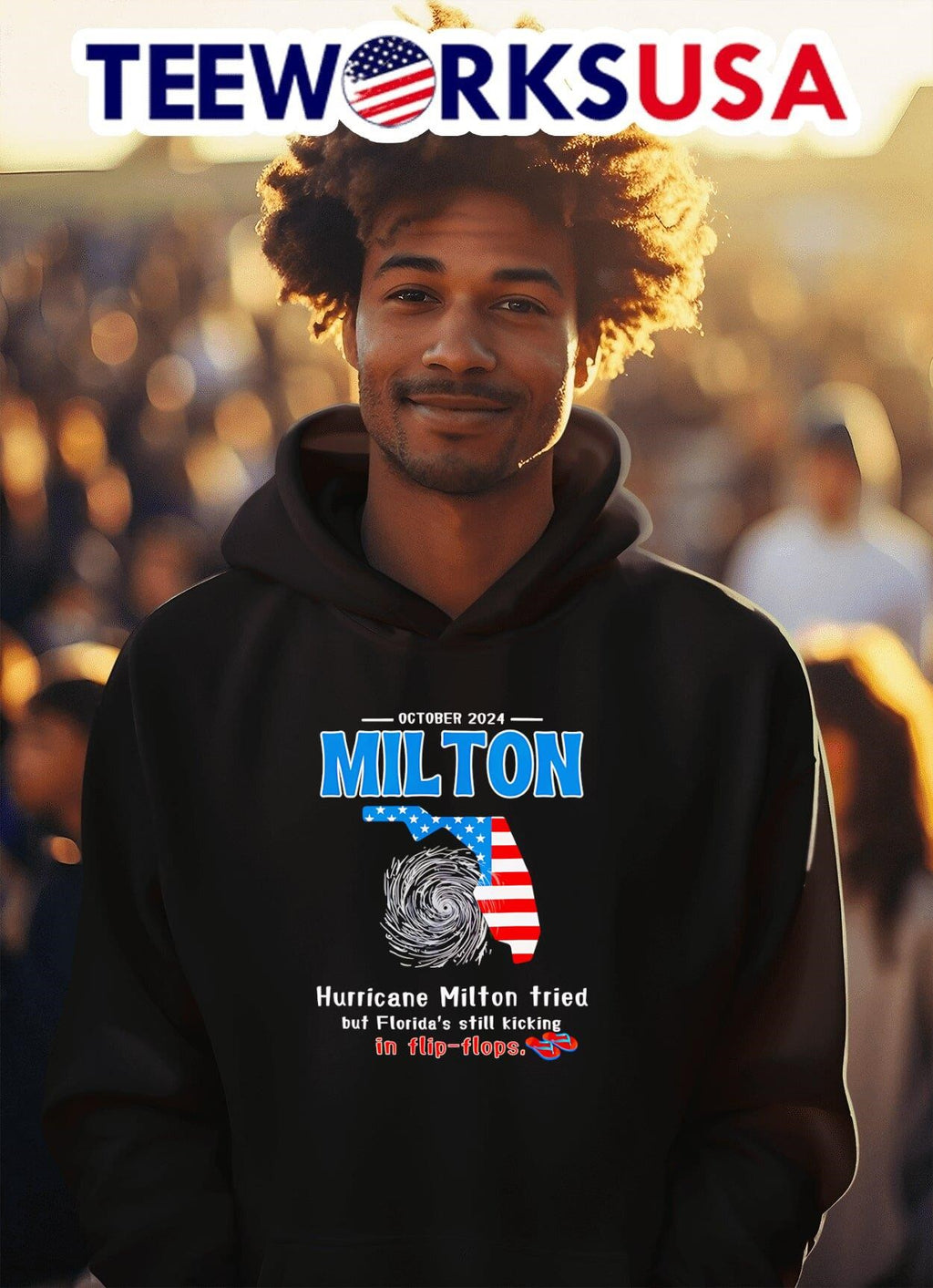 October 2024 hurricane Milton tried but Florida's - Adult & Kids T-Shirts, Sweatshirts & Hoodies apparel design preview 2
