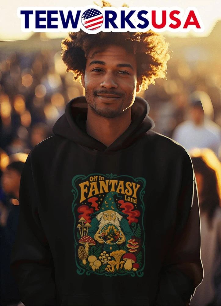 Off In Fantasy Land Wizard - Adult & Kids T-Shirts, Sweatshirts & Hoodies apparel design preview 3