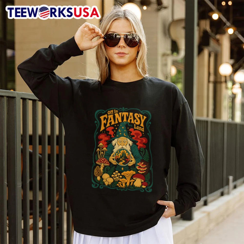 Off In Fantasy Land Wizard - Adult & Kids T-Shirts, Sweatshirts & Hoodies apparel design preview 4