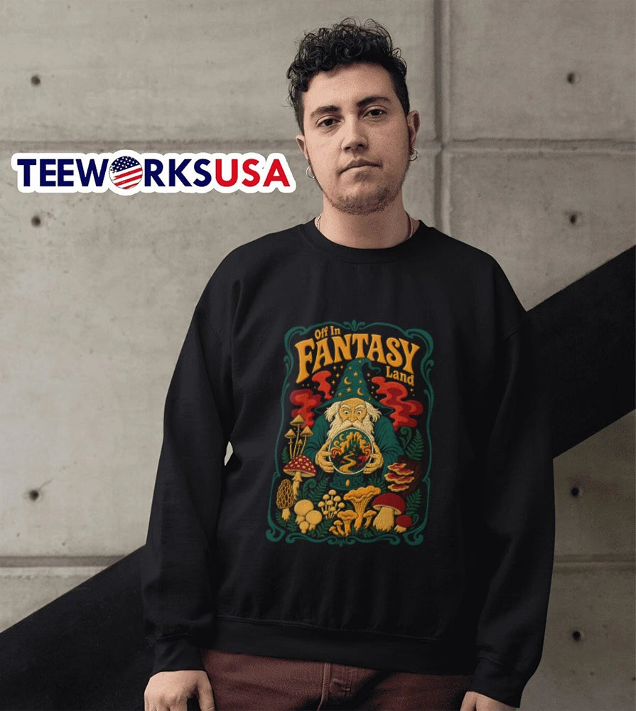 Off In Fantasy Land Wizard - Adult & Kids T-Shirts, Sweatshirts & Hoodies apparel design preview 5